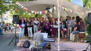 Der Chor United Voices beim Alsenfest 2019 in der Alsenstraße Bochum