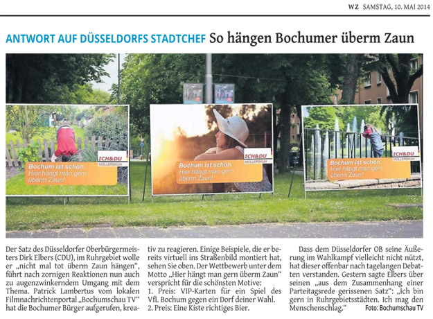 ANTWORT AUF DÜSSELDORFS STADTCHEF: So hängen Bochumer überm Zaun