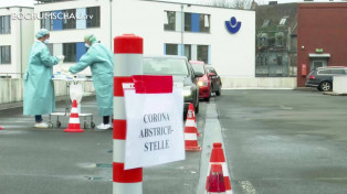 Corona-Schnelltest „Drive-In“ der HNO-Praxis am Bergmannsheil Bochum