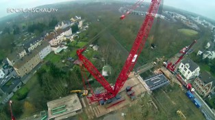 750-Tonner-Spezialkran demontiert marode 340-Tonnen-Brücke in Bochum