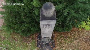 Der Kopf des Soldaten vom Kriegerdenkmal in Bochum-Langendreer