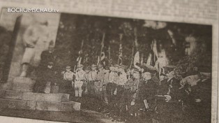 Der Kopf des Soldaten vom Kriegerdenkmal in Bochum-Langendreer