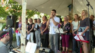 Der Chor United Voices beim Alsenfest 2019 in der Alsenstraße Bochum