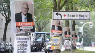 Wahnsinnigster Wahlwerbungswald der Welt. Wahlplakate im Überfluss.