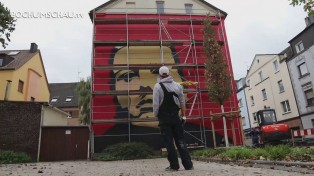 Großflächige Wandmalereien beim Graffiti-Festival "Wright" in Bochum